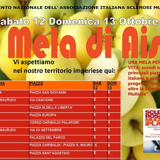 Domani e domenica anche nell'imperiese la vendita delle mele per combattere la Sclerosi Multipla Domani e domenica anche nell'imperiese la vendita delle mele per combattere la Sclerosi Multipla