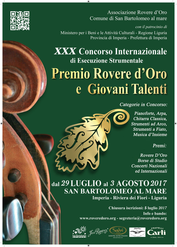 San Bartolomeo al Mare: Rovere d'Oro: dal 28 luglio al 3 agosto, 30 anni di cultura