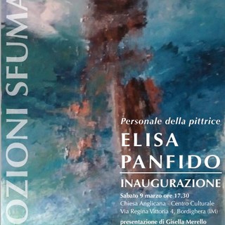 Bordighera: sabato alla chiesa Anglicana l'inaugurazione della mostra di Elisa Panfido Bordighera: sabato alla chiesa Anglicana l'inaugurazione della mostra di Elisa Panfido