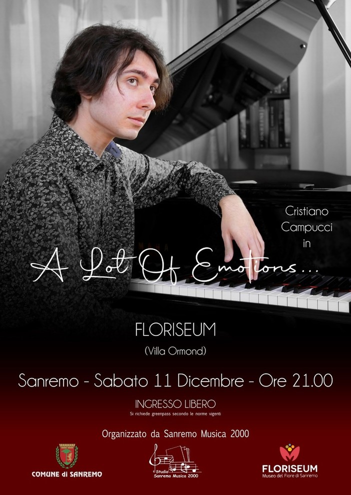 Sanremo: il concerto di Cristiano Campucci dà il via alla rassegna “Note in Festa”