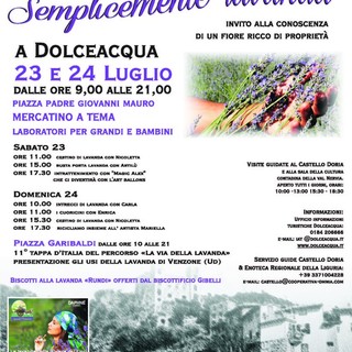 Dolceacqua: il 23 ed il 24 luglio una giornata all'insegna della riscoperta della lavanda