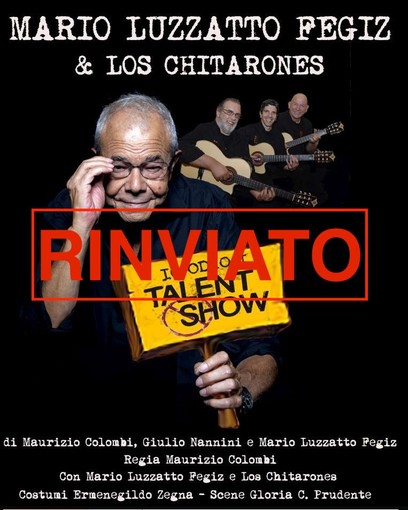 Sanremo: rinviato a data da destinarsi lo spettacolo “Io odio i talent show” di Mario Luzzatto Fegiz