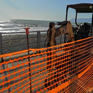 I lavori sul lungomare di Vallecrosia I lavori sul lungomare di Vallecrosia