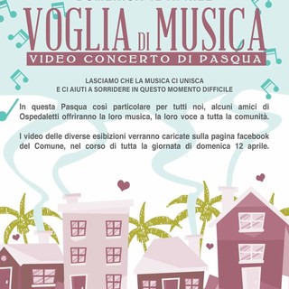 Ospedaletti: 'Voglia di Musica', video-concerto in occasione della festività della Santa Pasqua Ospedaletti: 'Voglia di Musica', video-concerto in occasione della festività della Santa Pasqua