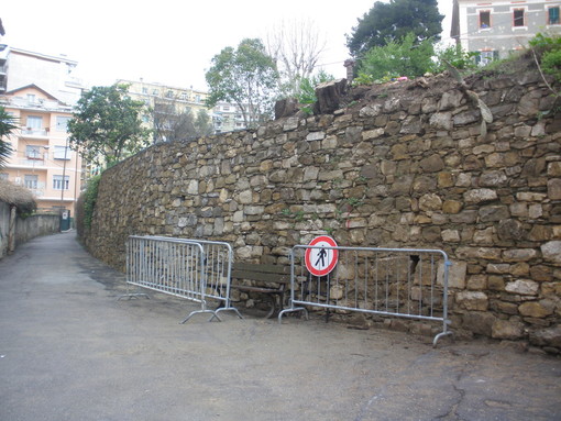 Il 'nuovo' muro della mulattiera San Pietro