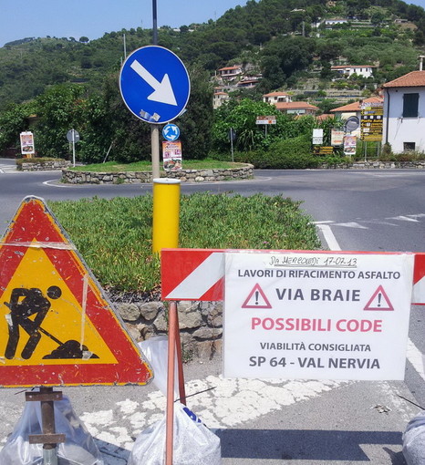Camporosso: da domani e per una settimana i lavori di asfaltatura di via Braie