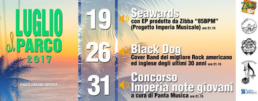 Imperia: domani al via il ciclo di quattro mercoledì organizzati dal Comitato San Giovanni 'Luglio al parco'