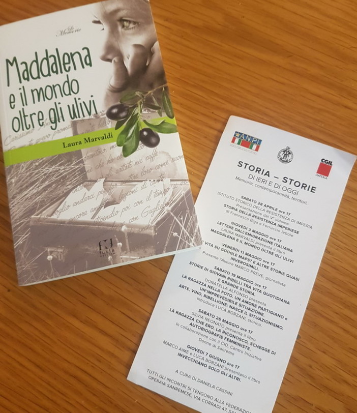 Vallecrosia: oggi pomeriggio nella Sala Polivalente la presentazione del libro di Laura Marvaldi