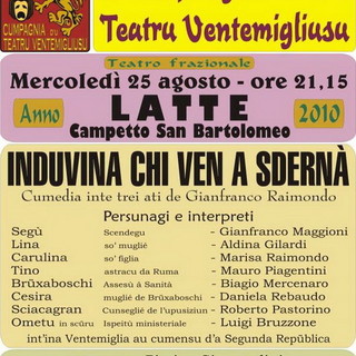 Ventimiglia: domani sera torna il teatro dialettale in frazione Latte