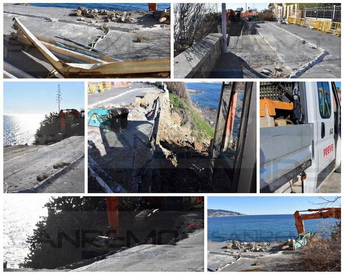 Sanremo: iniziati i lavori per il ripristino di via al Mare a Bussana, prime ruspe all'opera (Foto) Sanremo: iniziati i lavori per il ripristino di via al Mare a Bussana, prime ruspe all'opera (Foto)