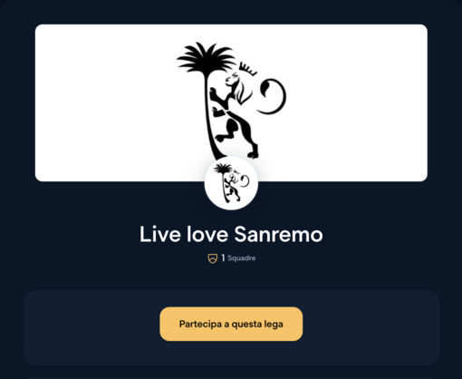 La lega ufficiale 'Live Love Sanremo' La lega ufficiale 'Live Love Sanremo'