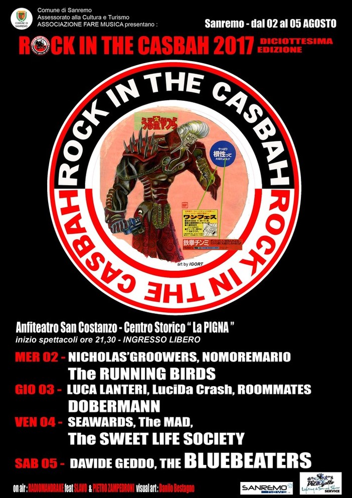 La locandina di Rock in the Casbah 2017 curata da IgorT