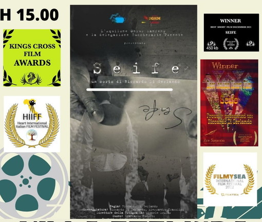 Bordighera: oggi e domani le repliche del cortometraggio 'Seife' del registra sanremese Riccardo Di Gerlando Bordighera: oggi e domani le repliche del cortometraggio 'Seife' del registra sanremese Riccardo Di Gerlando