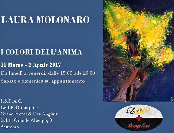 La pittrice sanremese Laura Molonaro espone a museo-galleria d’arte ‘Le 13or templier’
