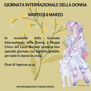 Giornata Internazionale della Donna al Museo Civico del Lucus Bormani martedì 8 marzo