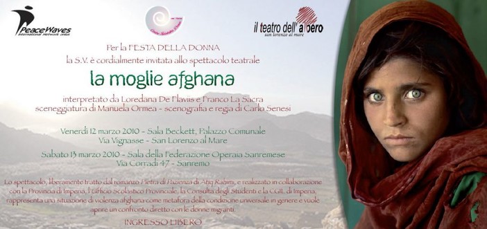 Sanremo: stasera alla Fos va in scena 'La Moglie Afghana'