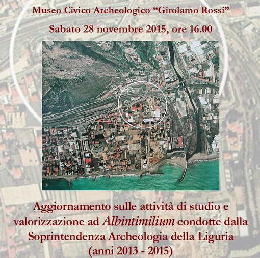 Ventimiglia: sabato aggiornamento sulle attività di studio e valorizzazione ad Albintimilium della Soprintendenza Archeologia della Liguria