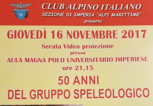 Imperia: domani al Polo Universitario una serata di videoproiezioni a cura del Club Alpino Italiano ‘Alpi marittime’