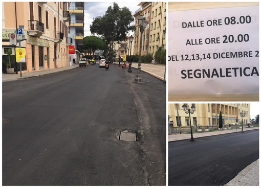 Sanremo: divieto di sosta in via Nino Bixio per rifare la segnaletica ma i lavori non partono da stamattina (Foto)