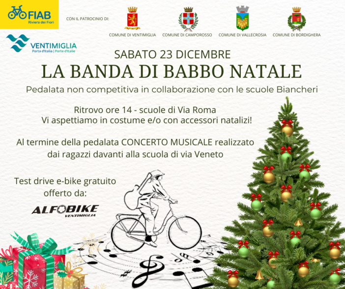 Pedalata di Natale tra Ventimiglia, Camporosso, Vallecrosia e Bordighera