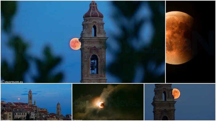 Cervo: le foto di Marcello Nan a 'confronto' tra la 'Luna Piena' di giovedì e quella 'Rossa' di ieri Cervo: le foto di Marcello Nan a 'confronto' tra la 'Luna Piena' di giovedì e quella 'Rossa' di ieri