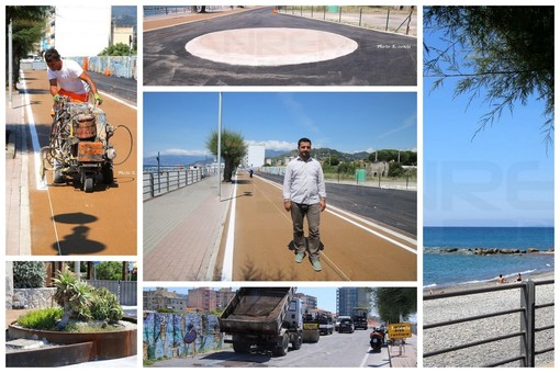 Vallecrosia: ecco la ciclabile ed il nuovo 'waterfront' della città, il Sindaco "Lavori che mi inorgogliscono" (Foto e Video)