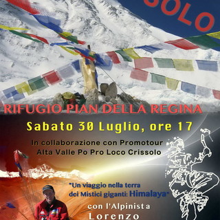 Per i ‘Sabati Alpinistici, il 30 luglio alle ore 17, Lorenzo Gariano al rifugio Pian Della Regina