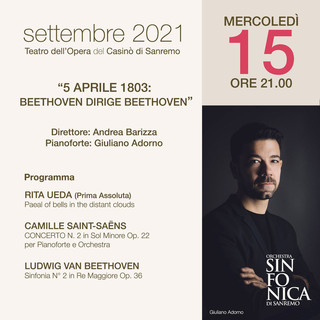 Sanremo: domani al Casinò il concerto della Sinfonica “5 Aprile 1803: Beethoven dirige Beethoven”