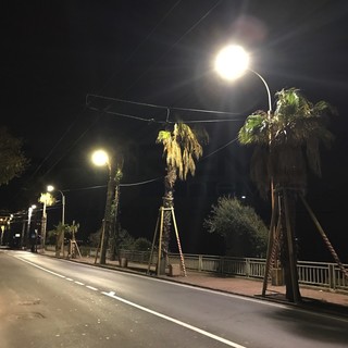 I lampioni a led in corso Mazzini