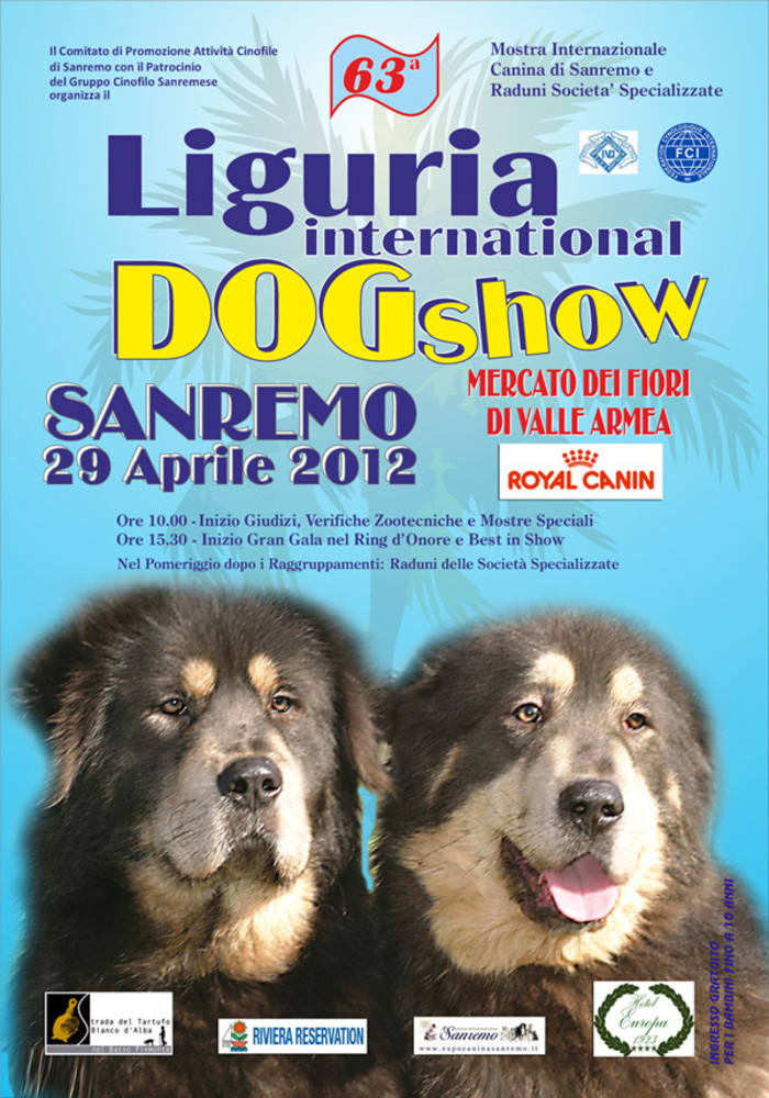 Sanremo: domenica prossima al Mercato dei Fiori il 'Liguria International Dog Show' Sanremo: domenica prossima al Mercato dei Fiori il 'Liguria International Dog Show'