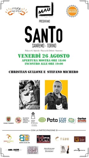 Sanremo: venerdì 'SANTO' a palazzo Spinola nella Pigna, arte e talk show con Christian Gullone
