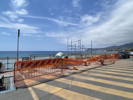 Uno dei cantieri di strada Tre Ponti