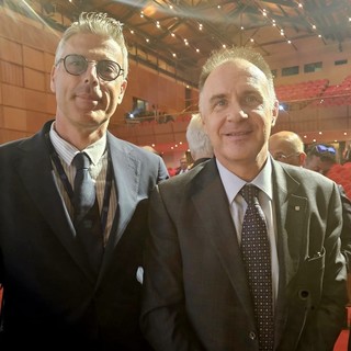 Il presidente di Confindustria Imperia Luciano Tesorini con il presidente di Confindustria nazionale Emanuele Orsini