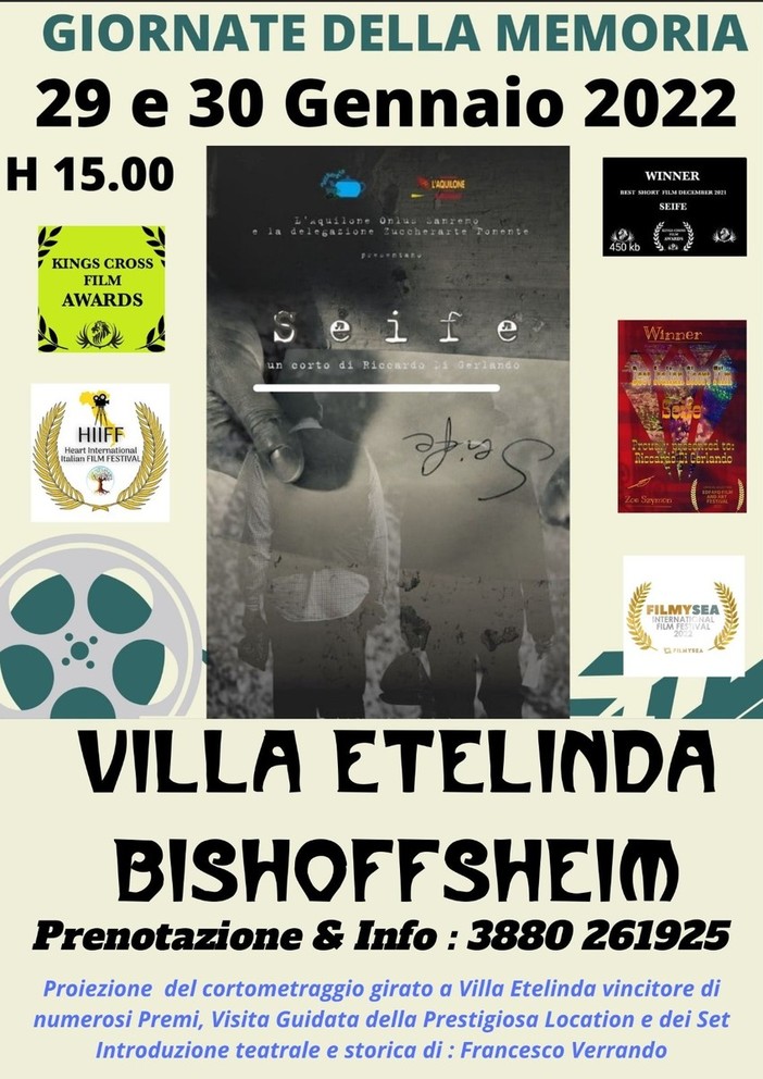 Bordighera: per le giornate della Memoria doppia proiezione del film “Seife” di Riccardo Di Gerlando