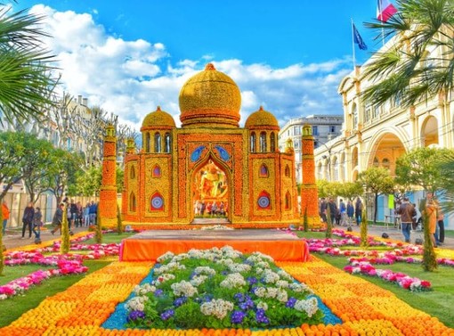 Esposizione dei motivi di Agrumi ai Giardini Biovès di Mentone