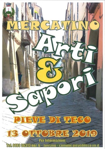 Pieve di Teco: domenica di festa con il mercatino Arti e Sapori, 40 banchi e attività aperte