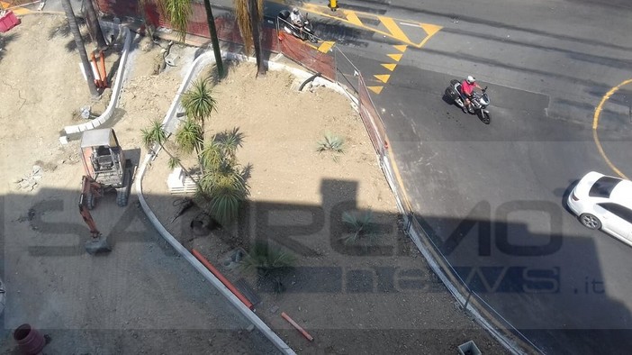 Sanremo: lavori alla costruenda rotonda della Foce, una nostra lettrice chiede alcuni chiarimenti (Foto)