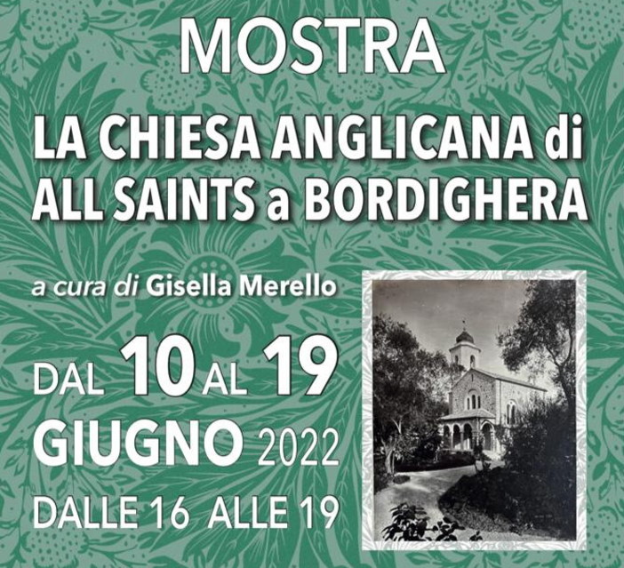 Bordighera: venerdì prossimo all'ex Chiesa Anglicana doppio appuntamento con la cultura