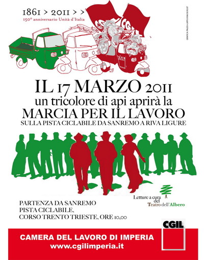 Sanremo: domani la CGIL ha organizzato la Marcia per il Lavoro Sanremo: domani la CGIL ha organizzato la Marcia per il Lavoro