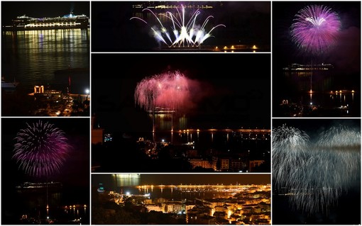 Sanremo: la 'Msc Poesia' dei 1.500 ingegneri transita davanti alla città per la magia dei fuochi d'artificio (Foto) Sanremo: la 'Msc Poesia' dei 1.500 ingegneri transita davanti alla città per la magia dei fuochi d'artificio (Foto)