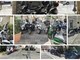 Sanremo: scooter e moto parcheggiate rovinano la pavimentazione storica di piazza Muccioli (Foto)