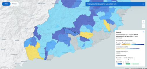 Fibra ottica in valle Argentina e provincia di Imperia, non ci siamo: lavori completati nel 2021 e nessun collegamento