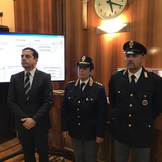 La rappresentanza del commissariato di Sanremo con il dirigente Giovanni Santoro