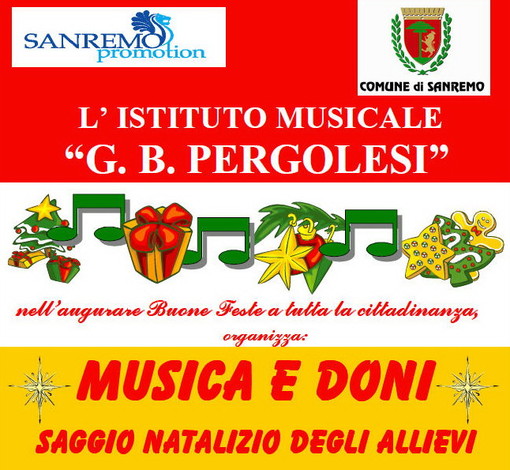 Sanremo: domani appuntamento con 'Musica e Doni' a cura dell'Istituto Musicale 'Pergolesi'