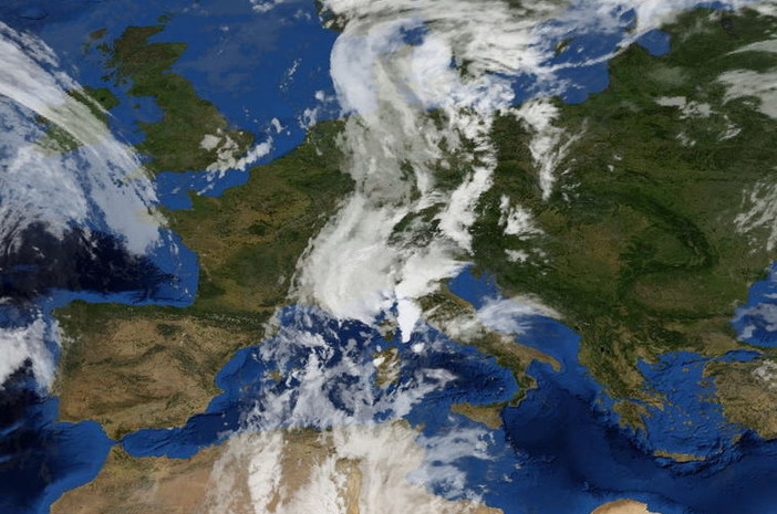 La foto del satellite questa mattina alle 6