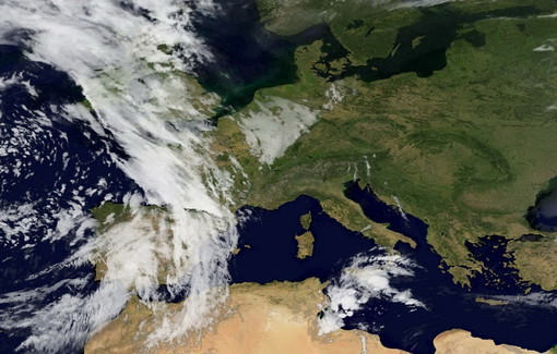 L'immagine Meteosat delle ore 17