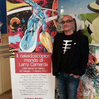 Larry Camarda all'inaugurazione della mostra