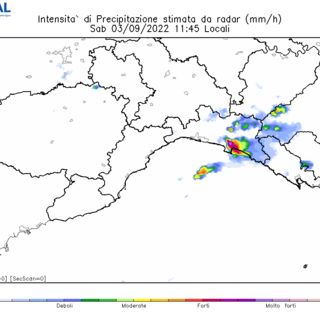 In provincia di Imperia, allerta meteo gialla per temporali prolungata fino alle 20
