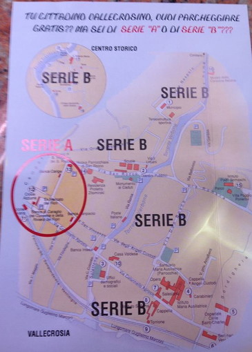 “Parcheggio gratis? Dipende se sei cittadino di Serie A o Serie B”: manifesto choc a Vallecrosia, minoranza all’attacco “Soluzione è pronta” “Parcheggio gratis? Dipende se sei cittadino di Serie A o Serie B”: manifesto choc a Vallecrosia, minoranza all’attacco “Soluzione è pronta”