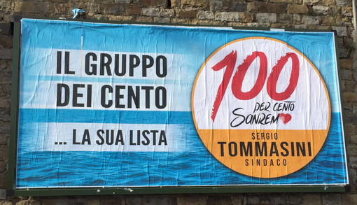 Sanremo: verso le elezioni Amministrative 2019, prosegue la campagna affissioni del 'Gruppo dei 100' Sanremo: verso le elezioni Amministrative 2019, prosegue la campagna affissioni del 'Gruppo dei 100'